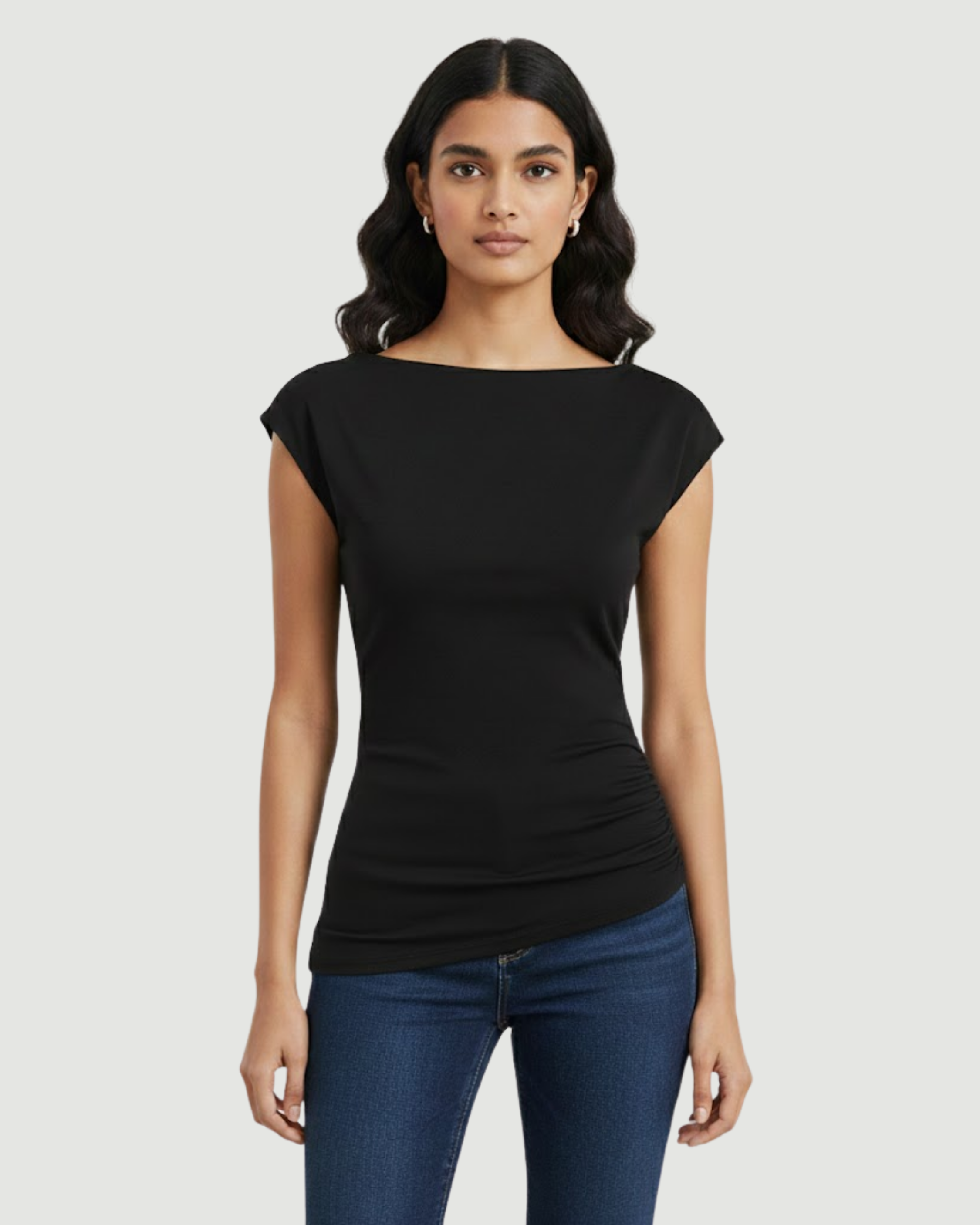 AeroFlow One-Shoulder Motion Tank-Black