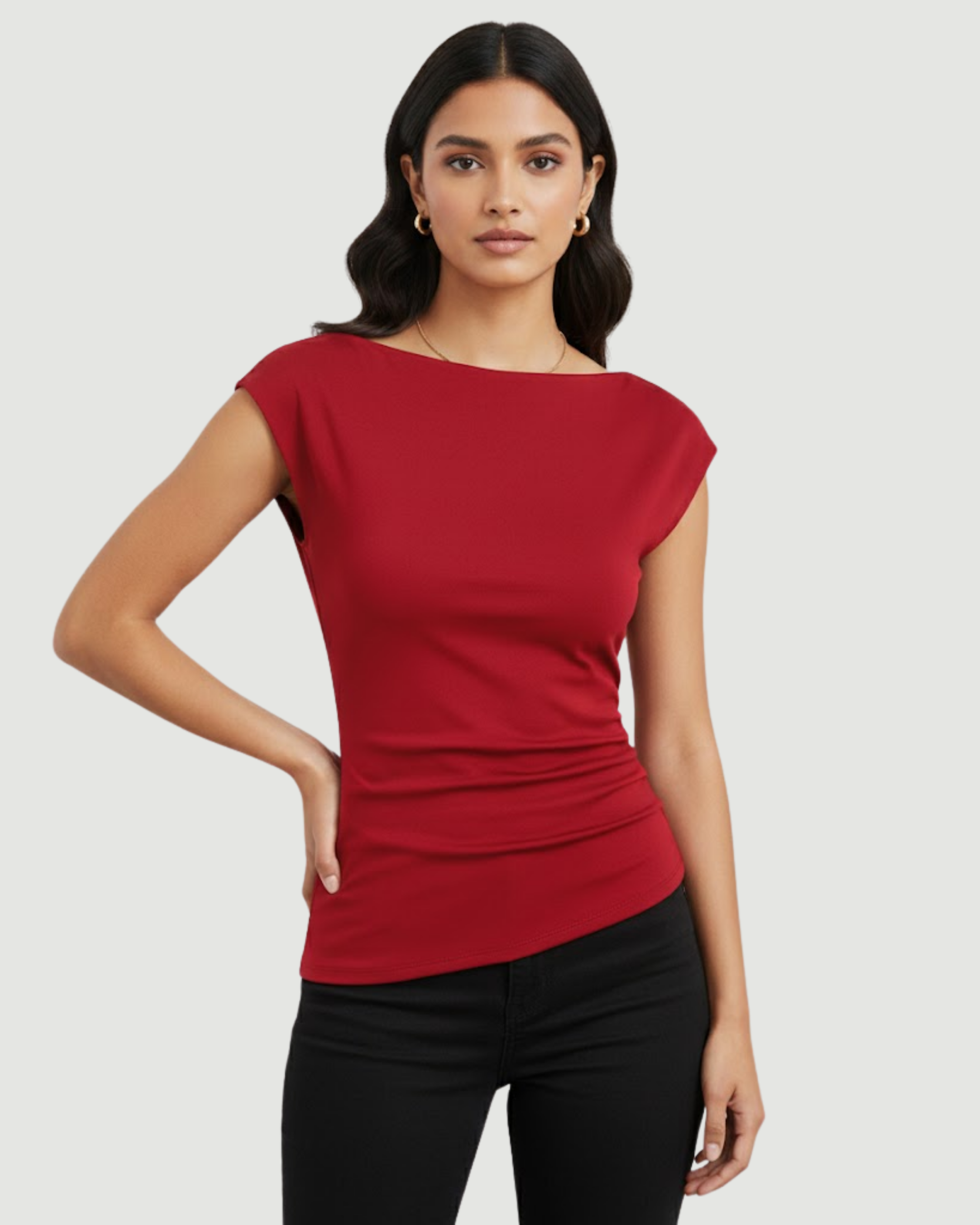 AeroFlow One-Shoulder Motion Tank - Red