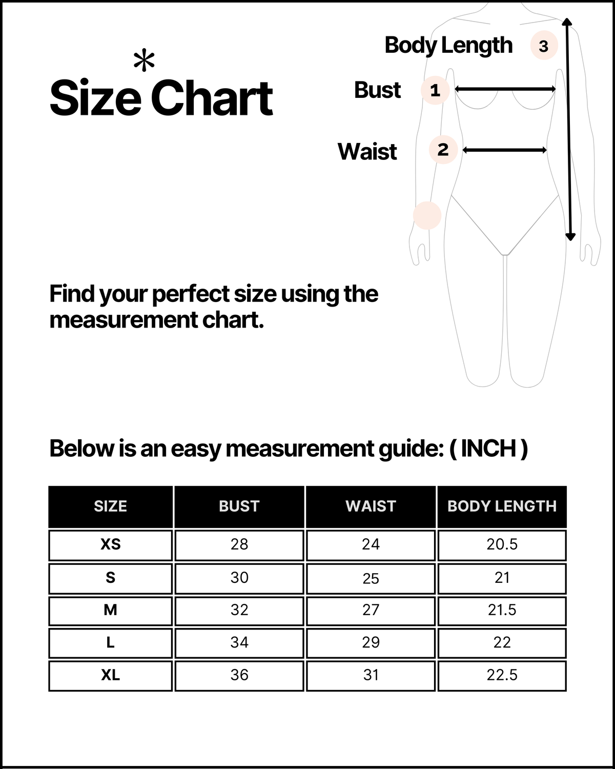 Size chart for this product