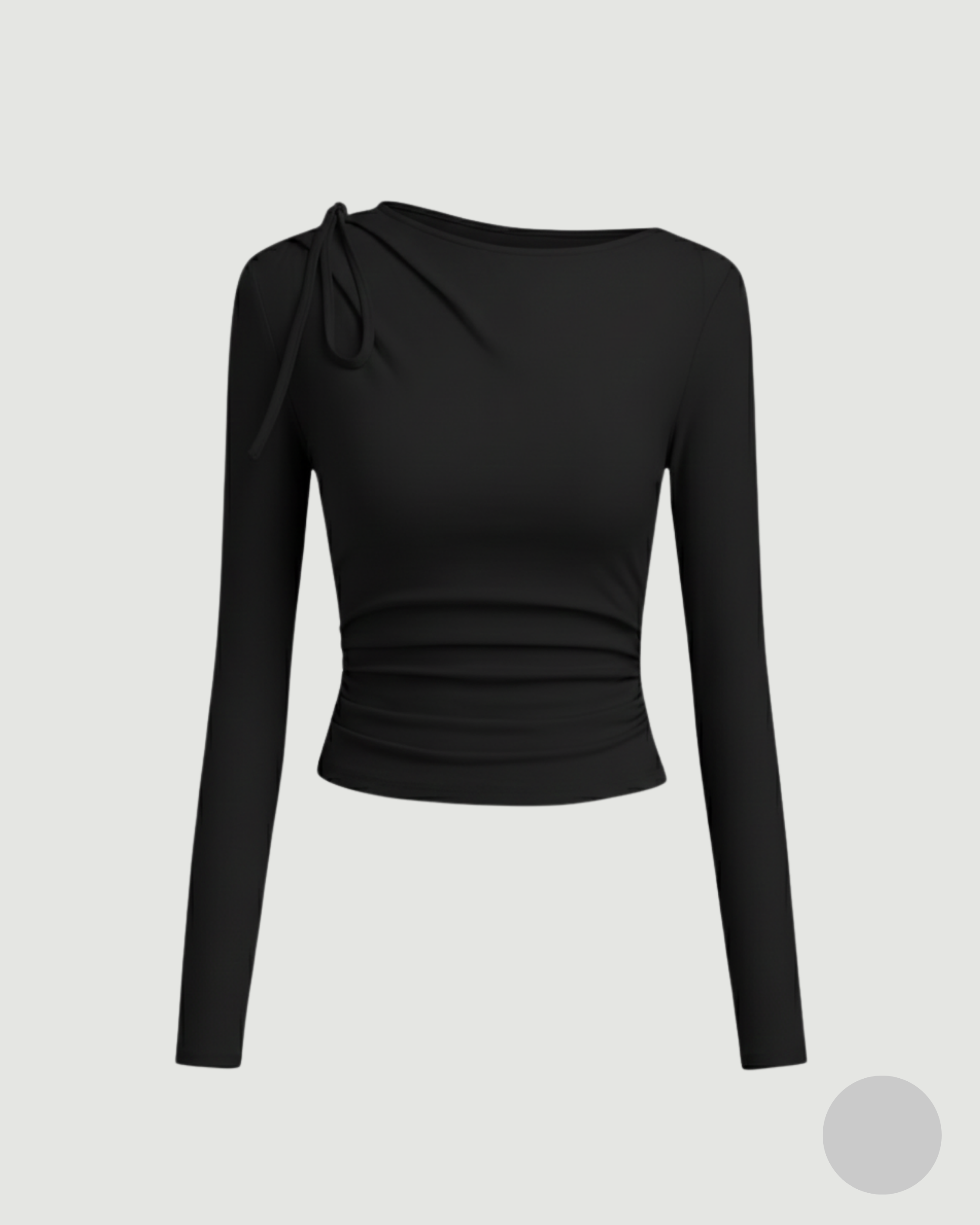 SideKnot Elegance Sleeve Top-Black