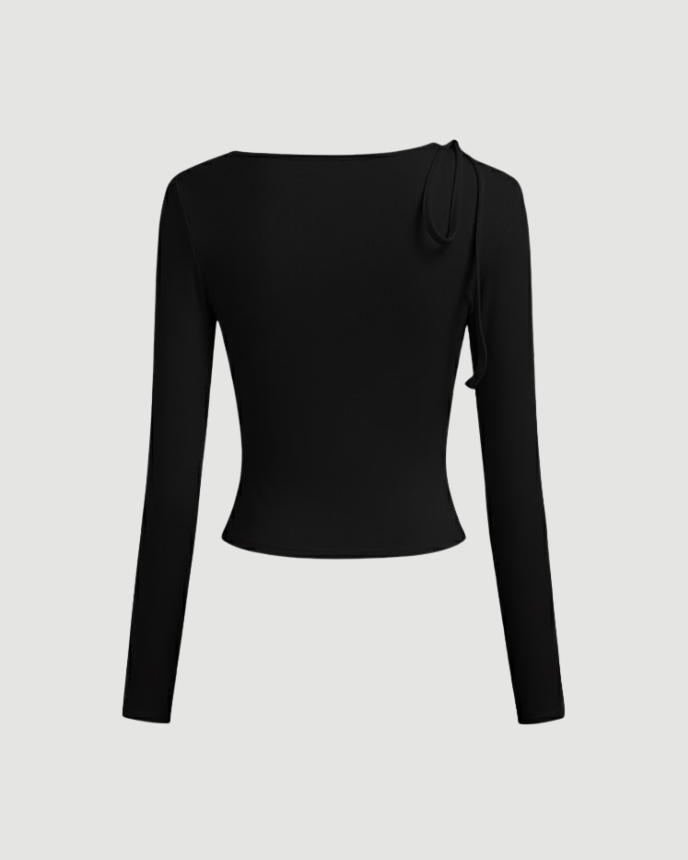 SideKnot Elegance Sleeve Top-Black