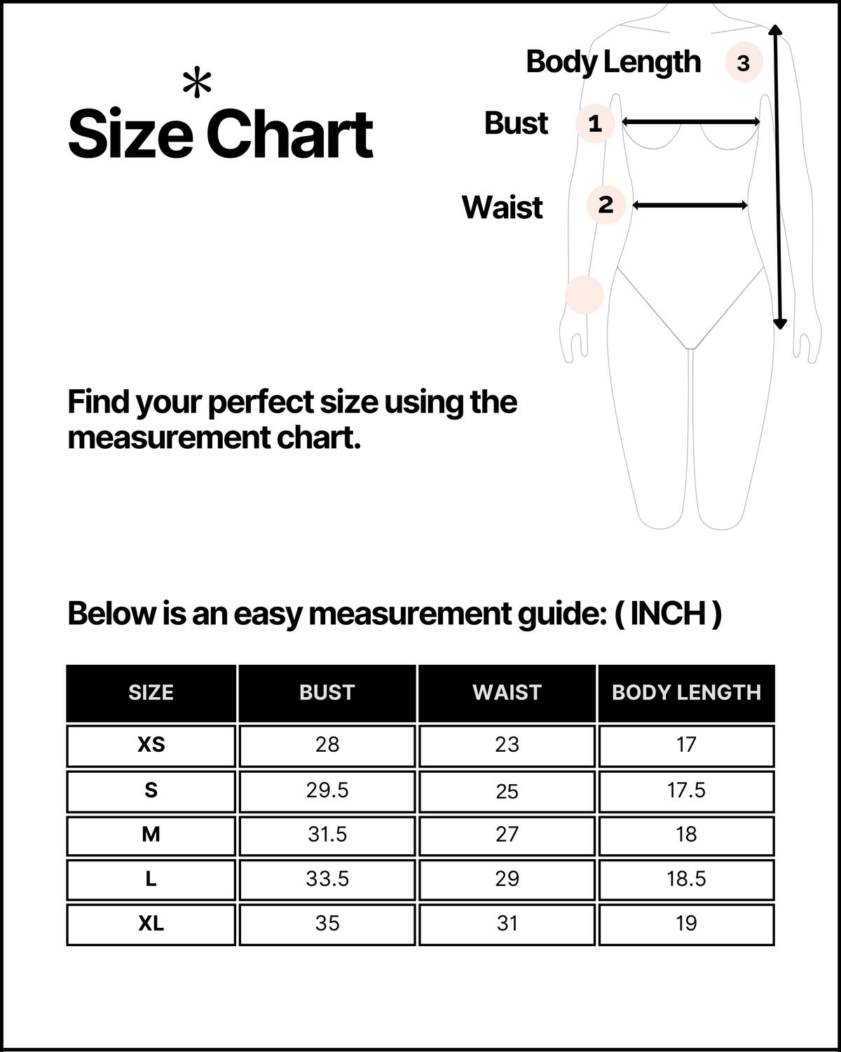 Size chart for this product