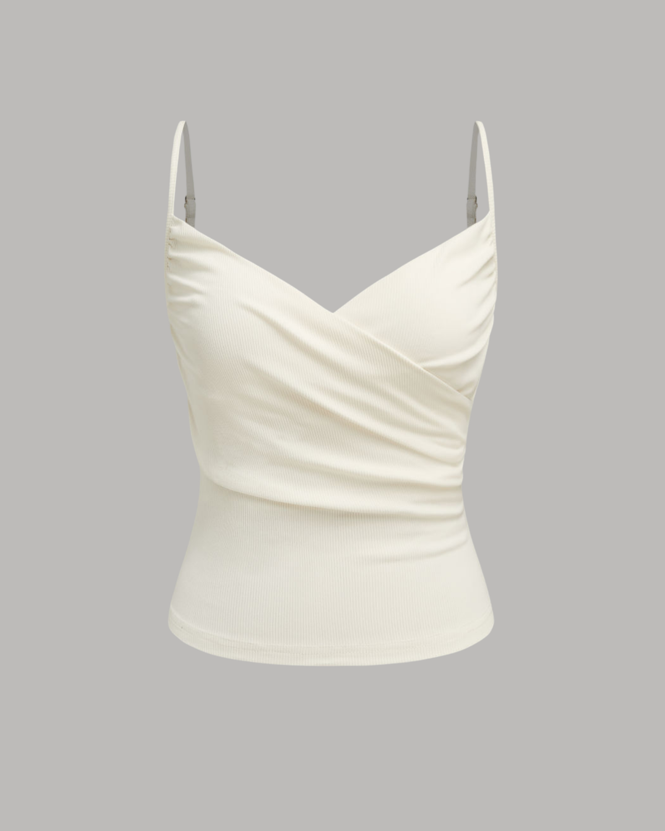 GlideWrap V-Neck Slim Cami - Cream