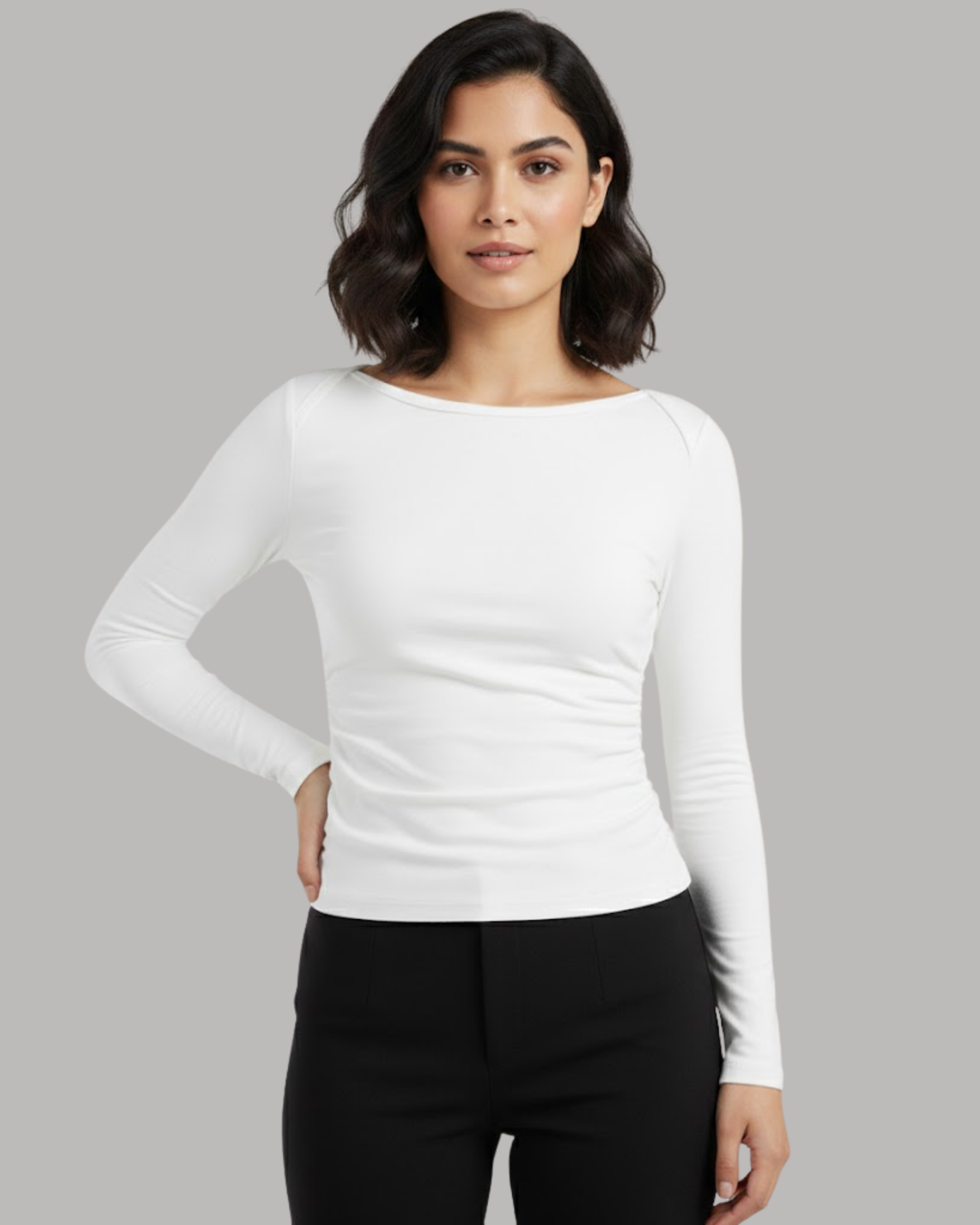 CozyContour Smooth Fit Top-White