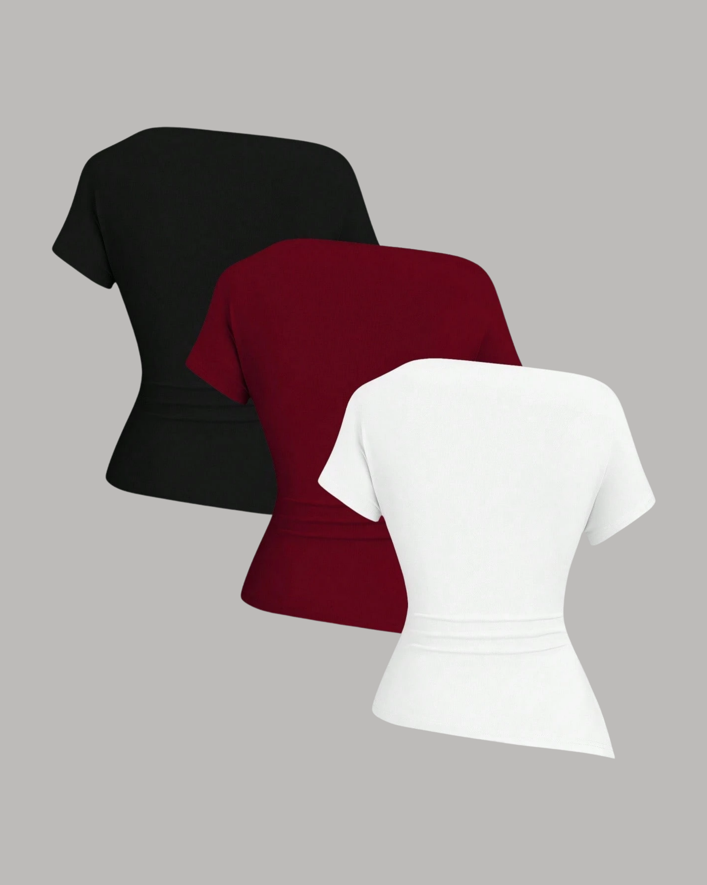ShiftOne Asymmetric Daily Tee - Black & Red & White