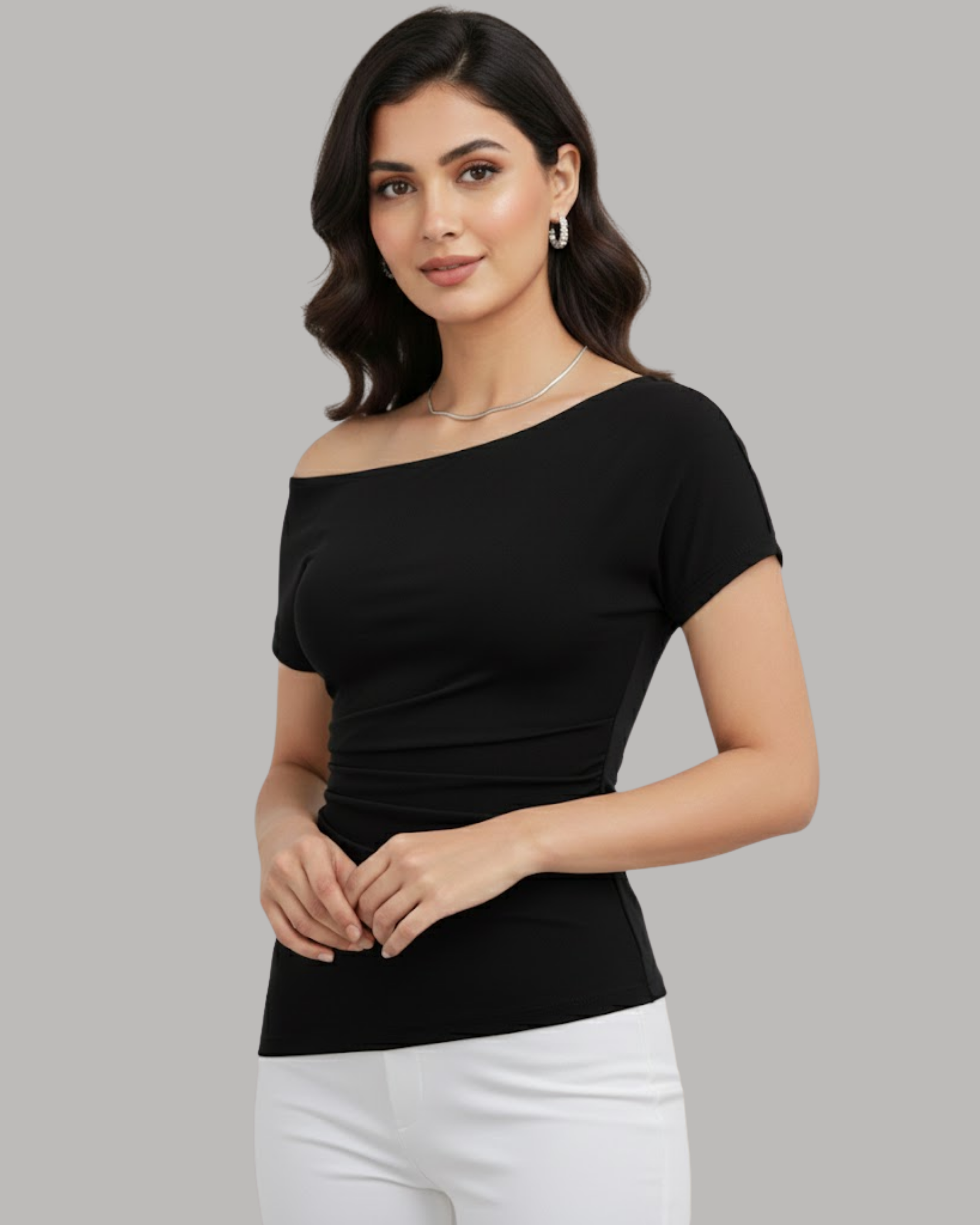 ShiftOne Asymmetric Daily Tee - Black & Red & White