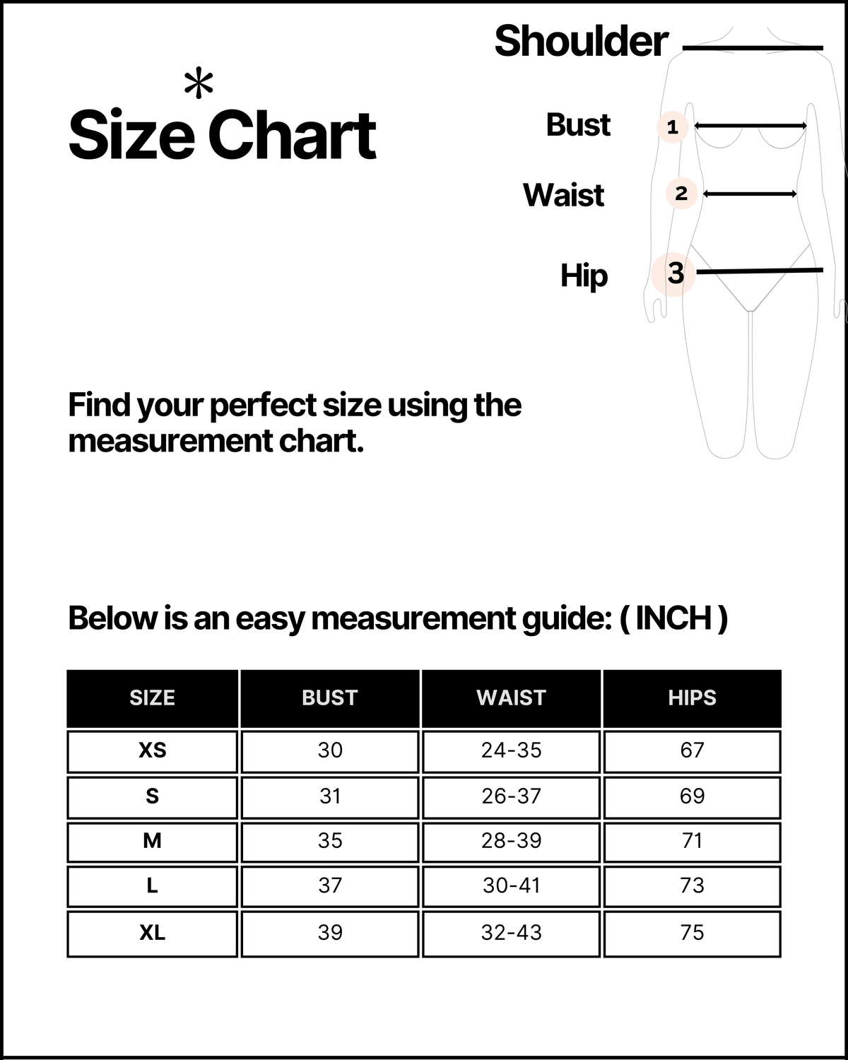 Size chart for this product