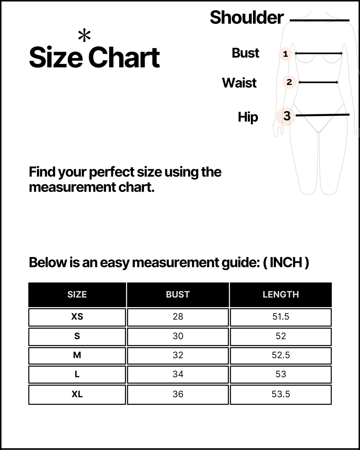 Size chart for this product