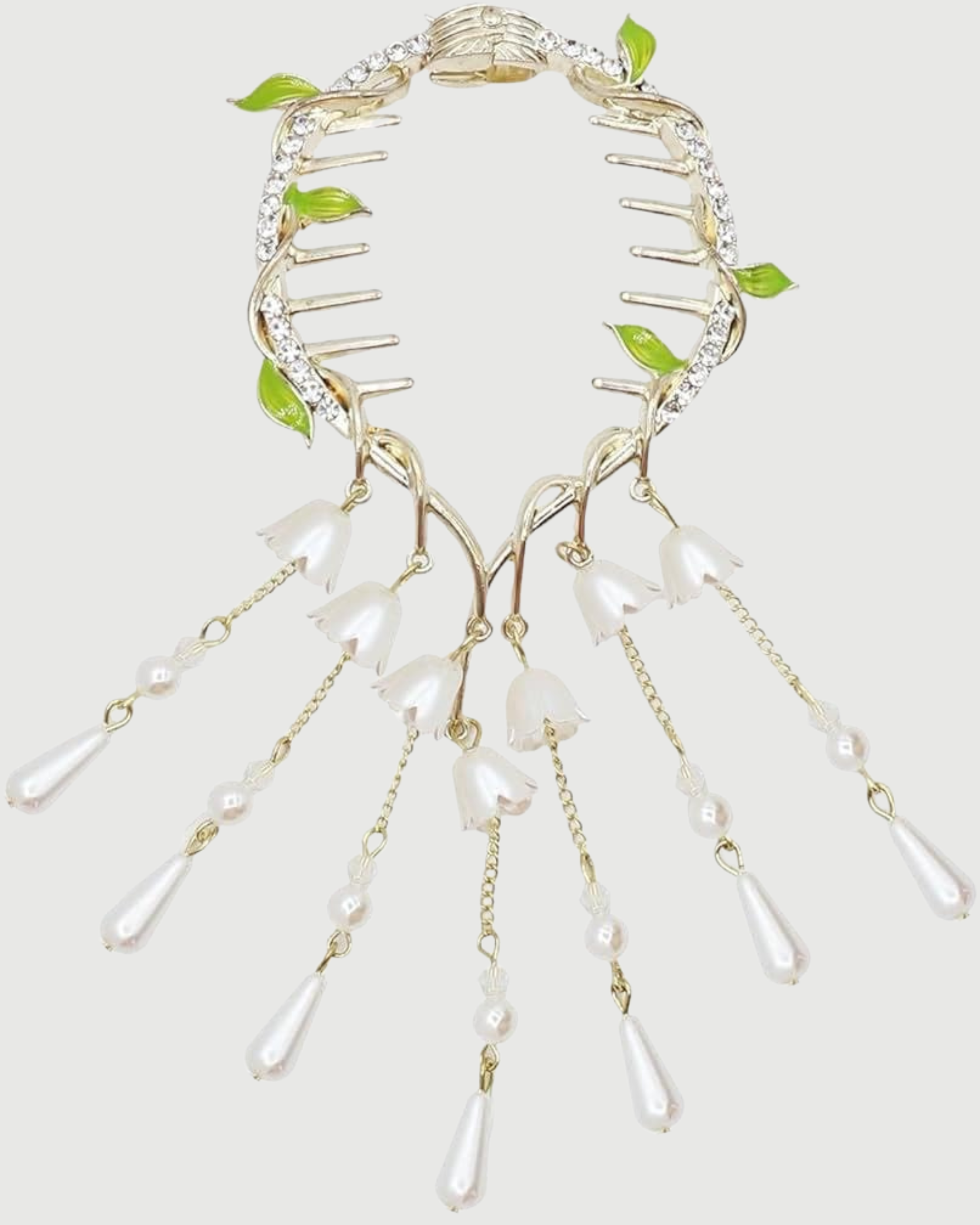 Tassel Hair Bun Clip Stylish Rhinestone Claw Hair Clips for Women Girls