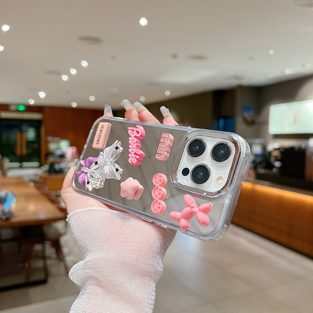 Ezlia 3D Creative Toy Graphic Mirror iPhone 15 Mini Case