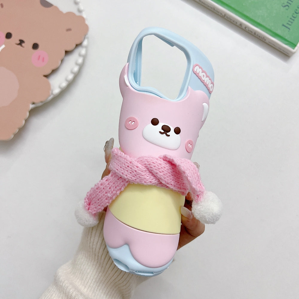 Ezlia 3D Silicone Bear Soft iPhone 15 Pro Max Case