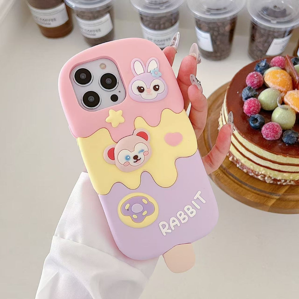 Ezlia Ice Candy Rabbit Toy Silicone Soft iPhone 12 Case
