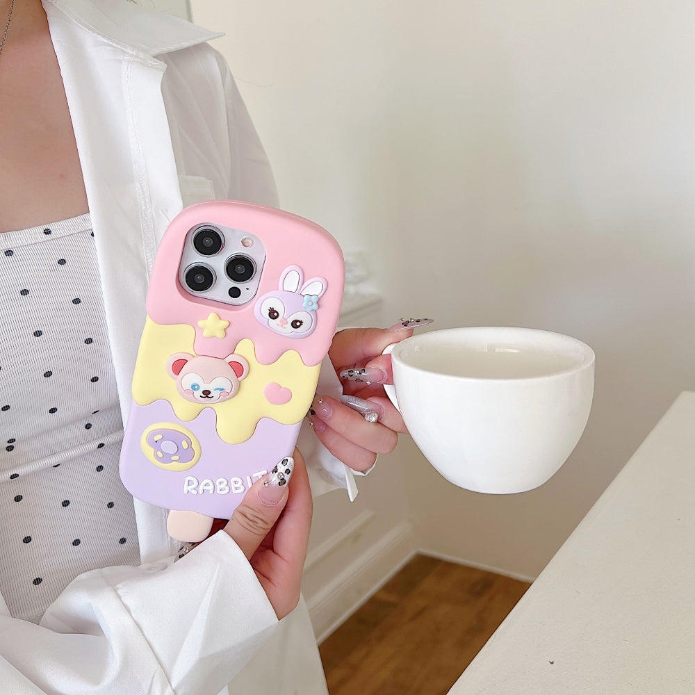 Ezlia Ice Candy Rabbit Toy Silicone Soft iPhone 13 Case