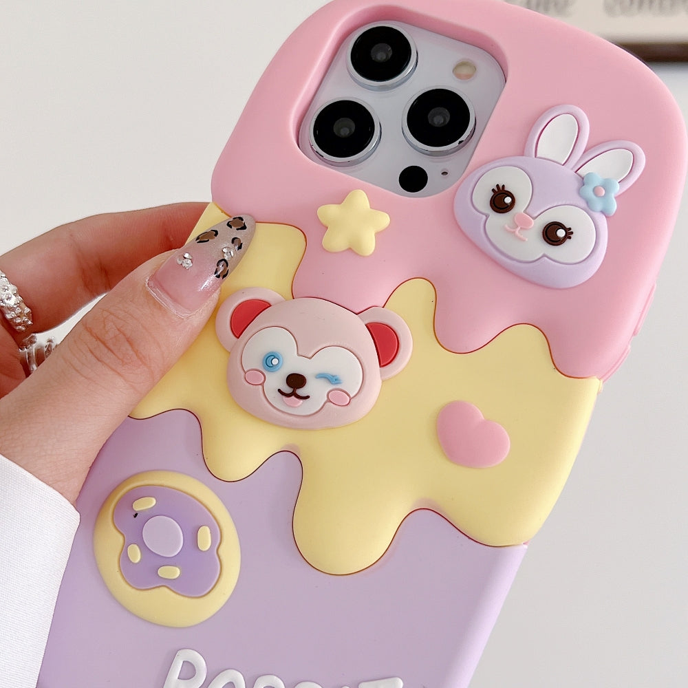 Ezlia Ice Candy Rabbit Toy Silicone Soft iPhone 14 Case