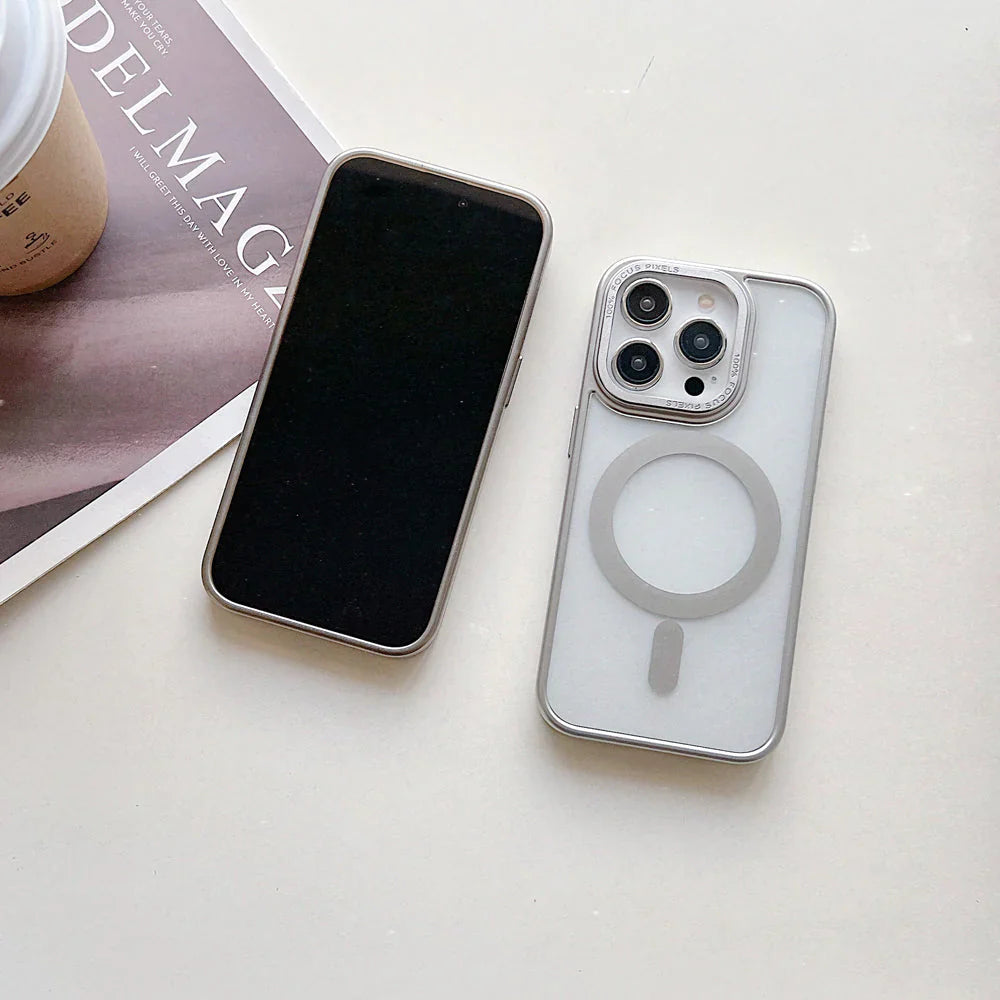 Ezlia MagSafe Magnetic Charging Case with Shockproof Protection iPhone White Case