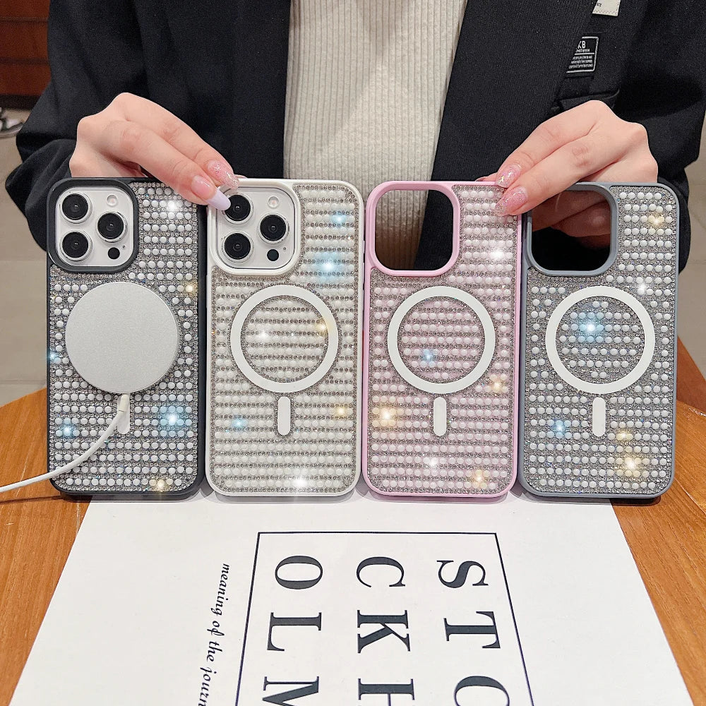 Ezlia Shining Star and Pearl Diamond Magsafe iPhone 16 Plus Cases