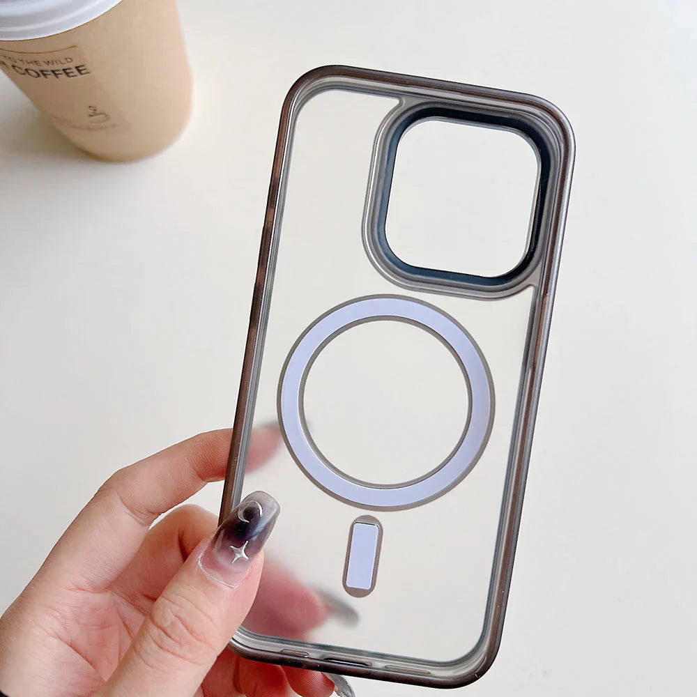 Metal Camera Frame Magsafe TPU (Soft) | PC (Hard) Phone Case