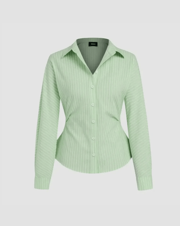 Light Green Striped Shirt