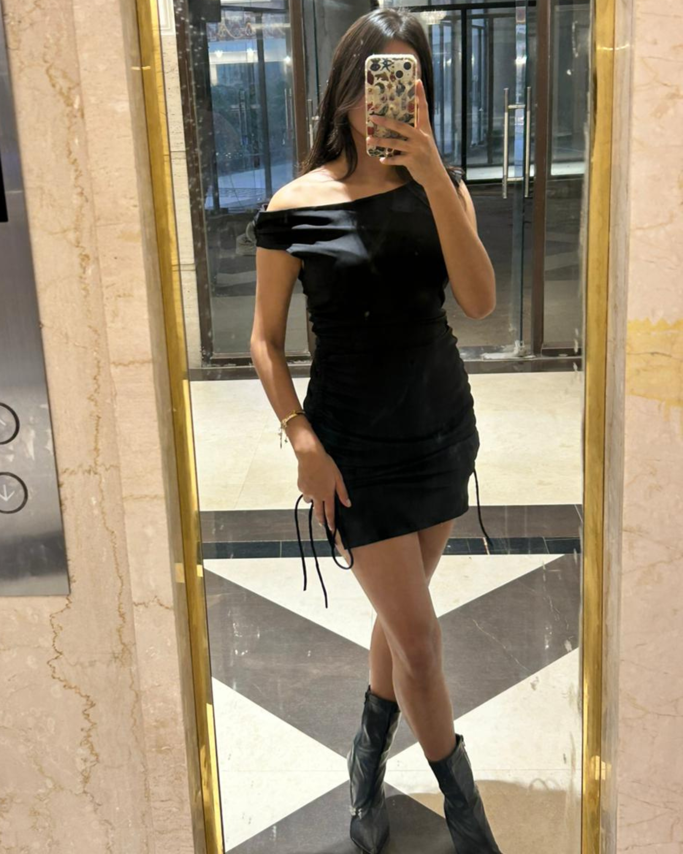 Women's Black Bodycon Mini Dress