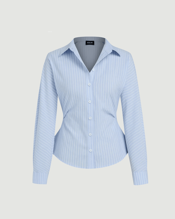 Sky Blue Striped Shirt