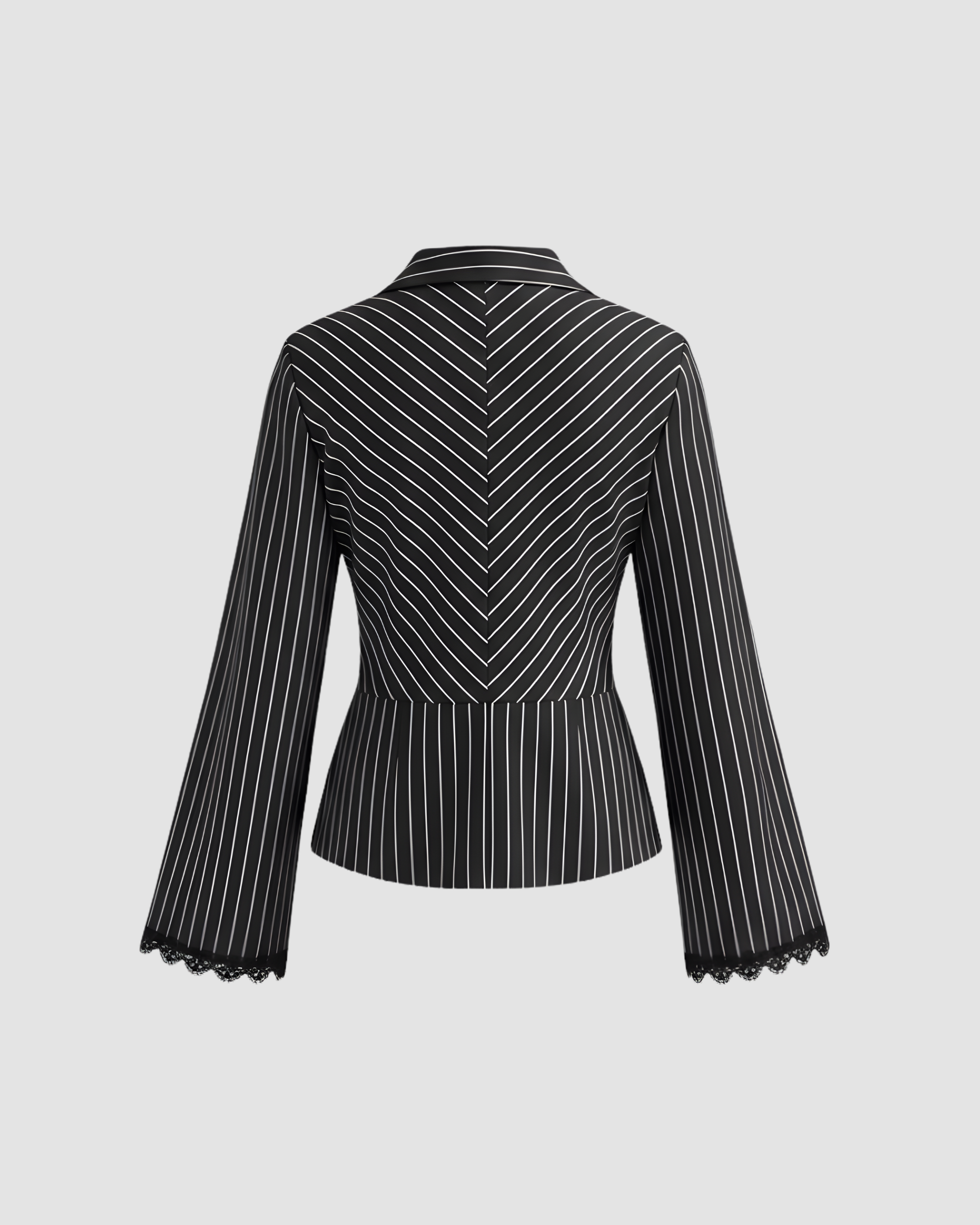 Striped Lace Button Shirt