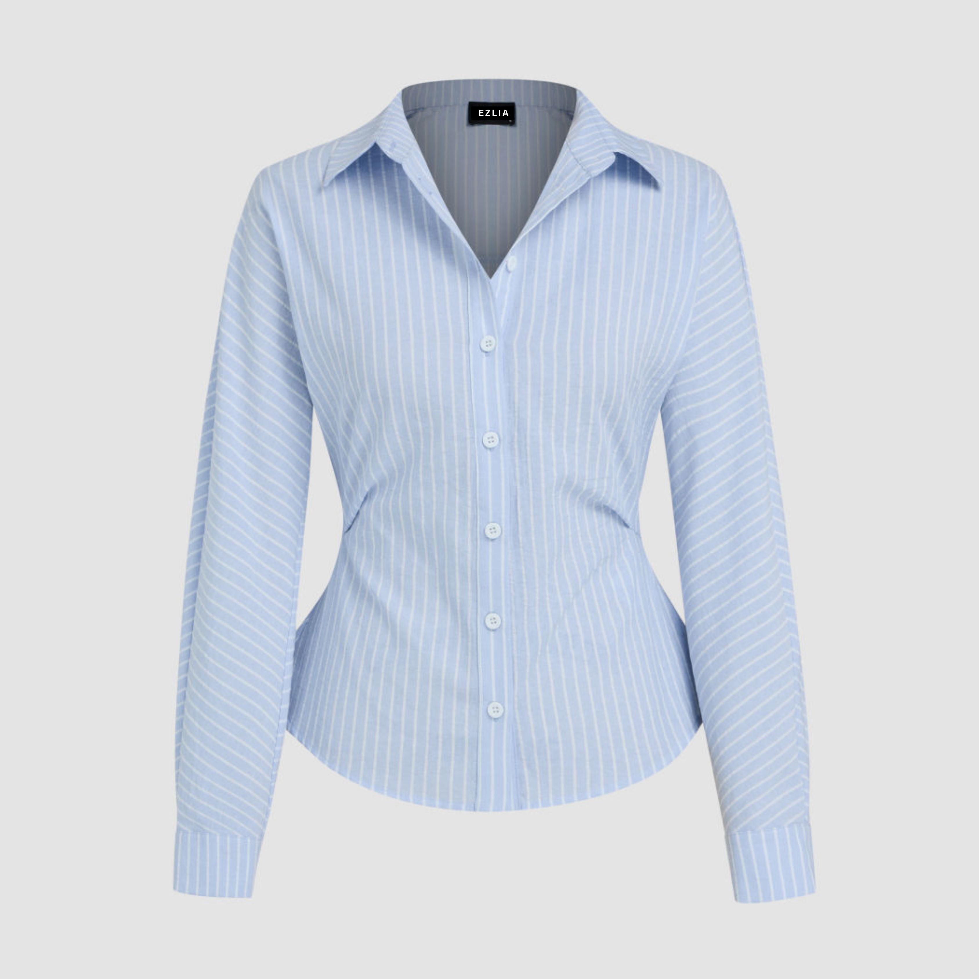 Sky Blue Striped Shirt