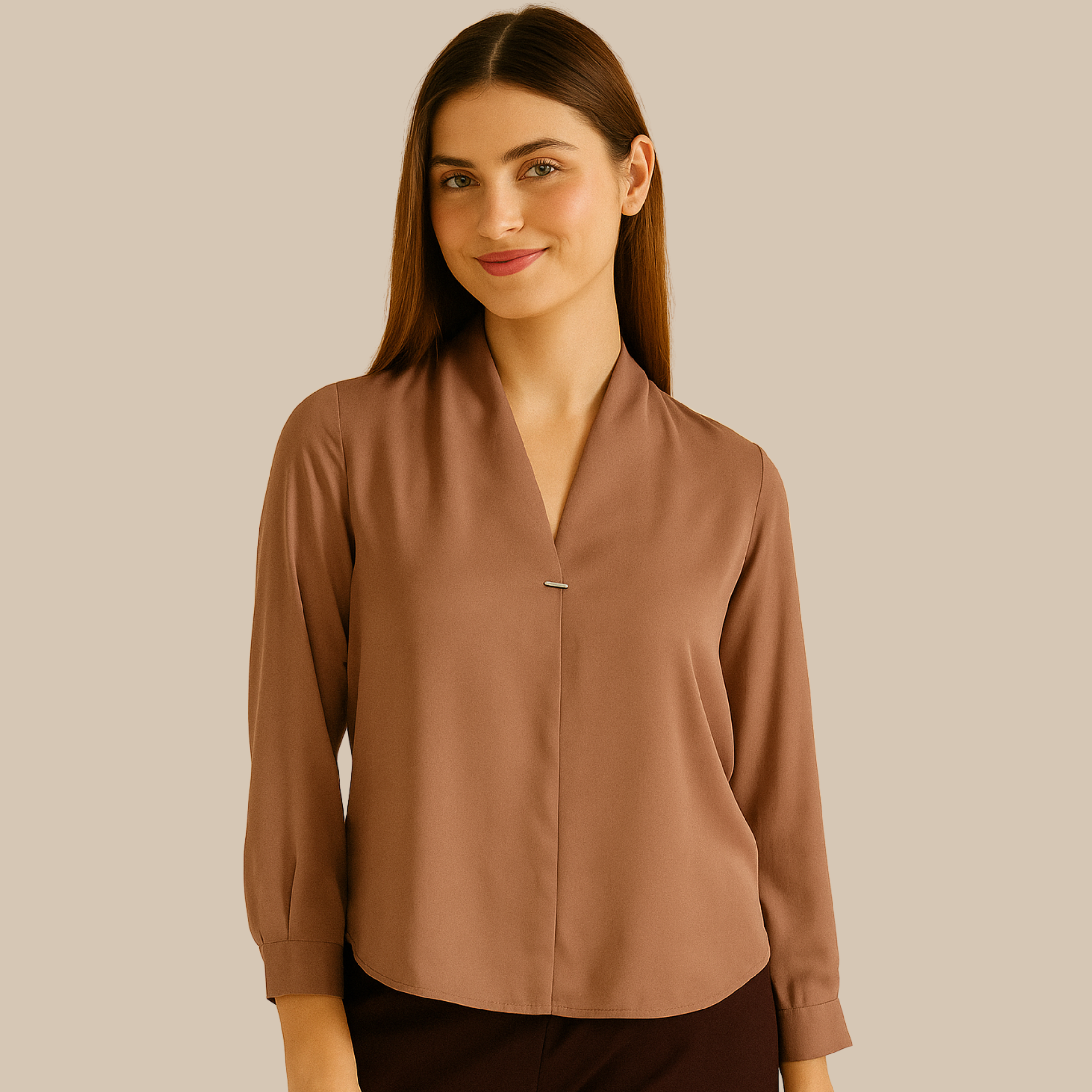 V-Neck Minimalist Shirt Top